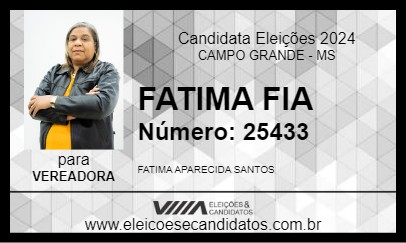 Candidato FATIMA FIA 2024 - CAMPO GRANDE - Eleições