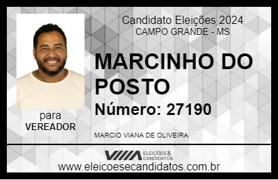 Candidato MARCINHO DO POSTO 2024 - CAMPO GRANDE - Eleições