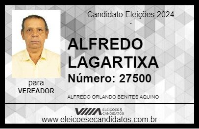 Candidato ALFREDO LAGARTIXA 2024 - CAMPO GRANDE - Eleições