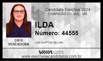 Candidato ILDA 2024 - CHAPADÃO DO SUL - Eleições