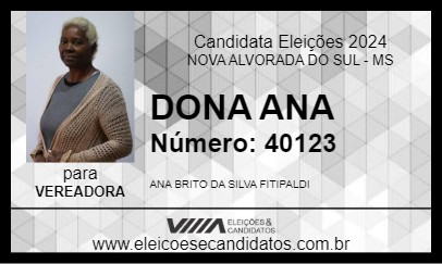 Candidato DONA ANA 2024 - NOVA ALVORADA DO SUL - Eleições