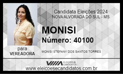 Candidato MONISI 2024 - NOVA ALVORADA DO SUL - Eleições