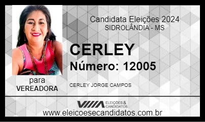 Candidato CERLEY 2024 - SIDROLÂNDIA - Eleições