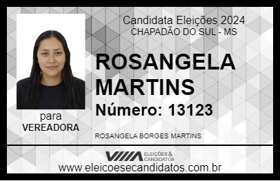 Candidato ROSANGELA MARTINS 2024 - CHAPADÃO DO SUL - Eleições