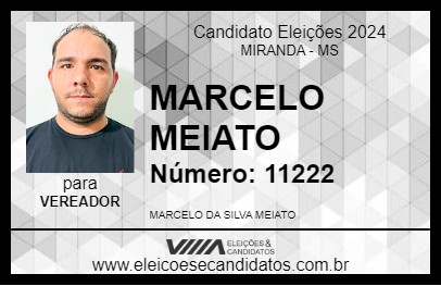 Candidato MARCELO MEIATO 2024 - MIRANDA - Eleições