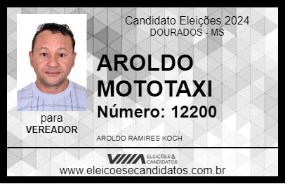 Candidato AROLDO MOTOTAXI 2024 - DOURADOS - Eleições