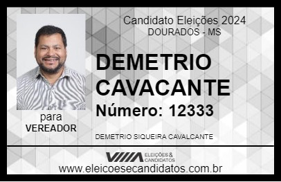 Candidato DEMETRIO CAVACANTE 2024 - DOURADOS - Eleições