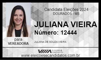 Candidato JULIANA VIEIRA 2024 - DOURADOS - Eleições