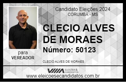 Candidato CLECIO ALVES DE MORAES 2024 - CORUMBÁ - Eleições