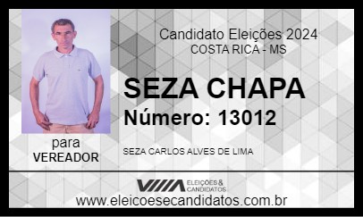 Candidato SEZA CHAPA 2024 - COSTA RICA - Eleições