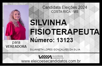 Candidato SILVINHA FISIOTERAPEUTA 2024 - COSTA RICA - Eleições