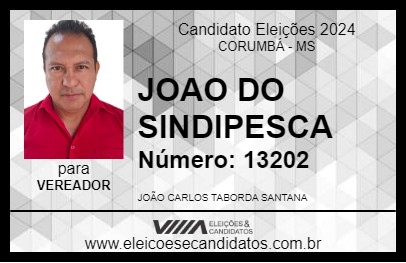 Candidato JOAO DO SINDIPESCA 2024 - CORUMBÁ - Eleições