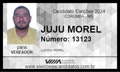 Candidato JUJU MOREL 2024 - CORUMBÁ - Eleições