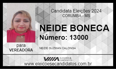 Candidato NEIDE BONECA 2024 - CORUMBÁ - Eleições