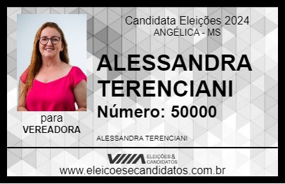 Candidato ALESSANDRA TERENCIANI 2024 - ANGÉLICA - Eleições