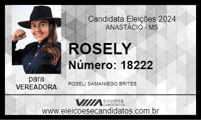 Candidato ROSELY 2024 - ANASTÁCIO - Eleições