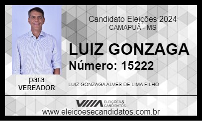 Candidato LUIZ GONZAGA 2024 - CAMAPUÃ - Eleições