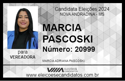 Candidato MARCIA PASCOSKI 2024 - NOVA ANDRADINA - Eleições