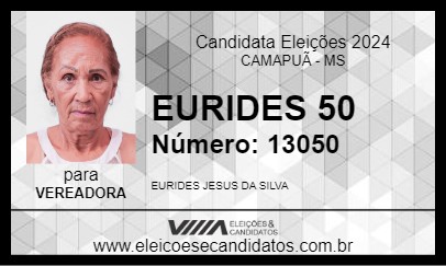 Candidato EURIDES 50 2024 - CAMAPUÃ - Eleições