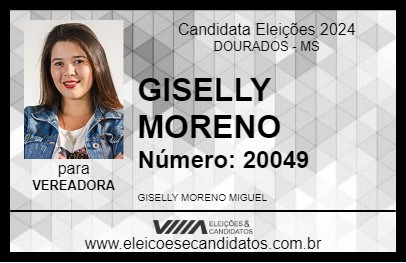 Candidato GISELLY MORENO 2024 - DOURADOS - Eleições