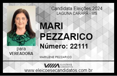 Candidato MARI PEZZARICO 2024 - LAGUNA CARAPÃ - Eleições