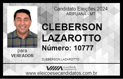 Candidato TOTÔ 2024 - ARIPUANÃ - Eleições