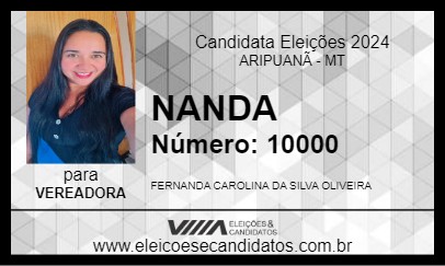 Candidato NANDA 2024 - ARIPUANÃ - Eleições