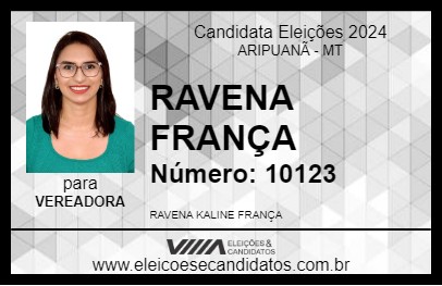 Candidato RAVENA FRANÇA 2024 - ARIPUANÃ - Eleições