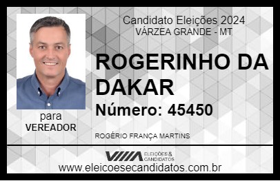 Candidato ROGERINHO DA DAKAR 2024 - VÁRZEA GRANDE - Eleições