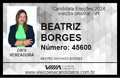 Candidato BEATRIZ BORGES 2024 - VÁRZEA GRANDE - Eleições