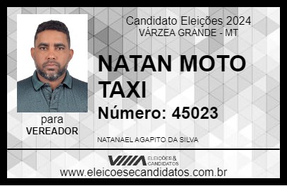 Candidato NATAN MOTO TAXI 2024 - VÁRZEA GRANDE - Eleições