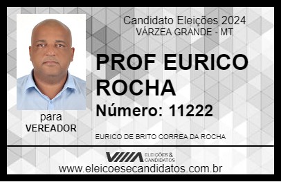 Candidato PROF EURICO ROCHA 2024 - VÁRZEA GRANDE - Eleições