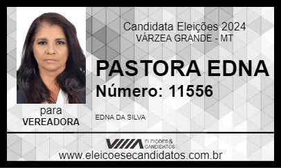 Candidato PASTORA EDNA 2024 - VÁRZEA GRANDE - Eleições