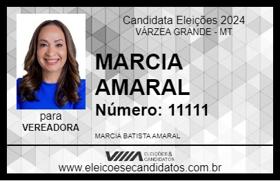 Candidato MARCIA AMARAL 2024 - VÁRZEA GRANDE - Eleições