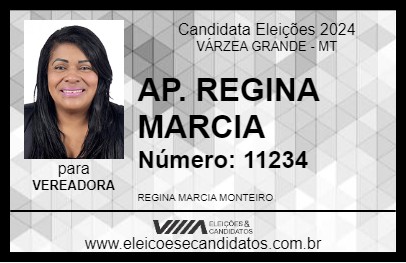 Candidato AP. REGINA MARCIA 2024 - VÁRZEA GRANDE - Eleições