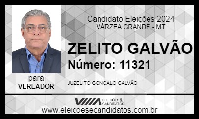 Candidato ZELITO GALVÃO 2024 - VÁRZEA GRANDE - Eleições