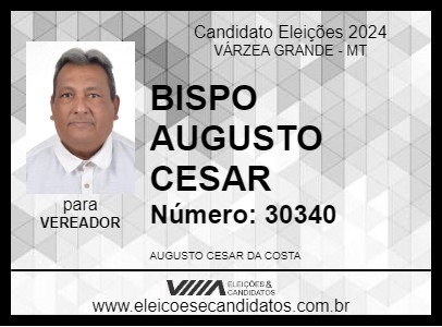 Candidato BISPO AUGUSTO CESAR 2024 - VÁRZEA GRANDE - Eleições