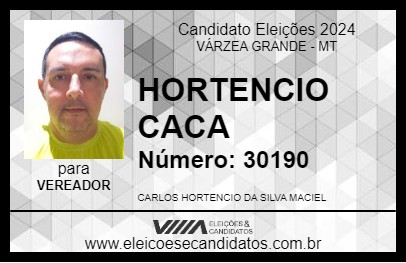 Candidato HORTENCIO CACA 2024 - VÁRZEA GRANDE - Eleições