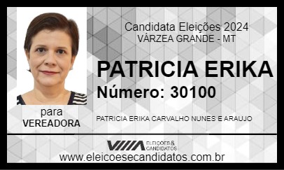 Candidato PATRICIA ERIKA 2024 - VÁRZEA GRANDE - Eleições