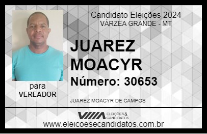 Candidato JUAREZ MOACYR 2024 - VÁRZEA GRANDE - Eleições