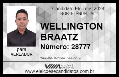 Candidato WELLINGTON BRAATZ 2024 - NORTELÂNDIA - Eleições