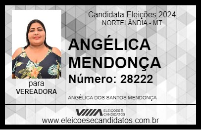 Candidato ANGÉLICA MENDONÇA 2024 - NORTELÂNDIA - Eleições