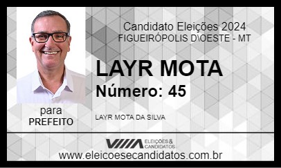 Candidato LAYR MOTA 2024 - FIGUEIRÓPOLIS D\OESTE - Eleições