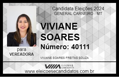 Candidato VIVIANE SOARES 2024 - GENERAL CARNEIRO - Eleições