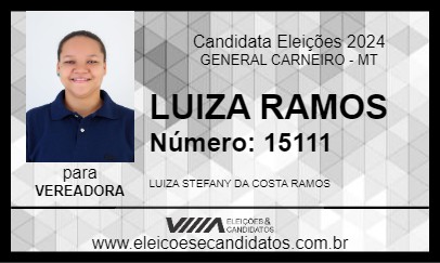 Candidato LUIZA RAMOS 2024 - GENERAL CARNEIRO - Eleições