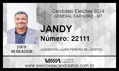 Candidato JANDY 2024 - GENERAL CARNEIRO - Eleições