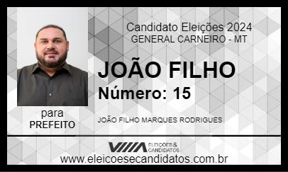 Candidato JOÃO FILHO 2024 - GENERAL CARNEIRO - Eleições