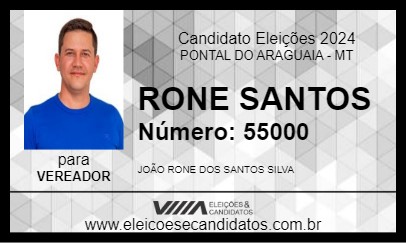 Candidato RONE SANTOS 2024 - PONTAL DO ARAGUAIA - Eleições