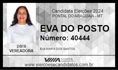 Candidato EVA DO POSTO 2024 - PONTAL DO ARAGUAIA - Eleições