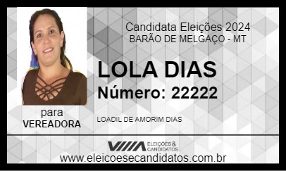 Candidato LOLA DIAS 2024 - BARÃO DE MELGAÇO - Eleições